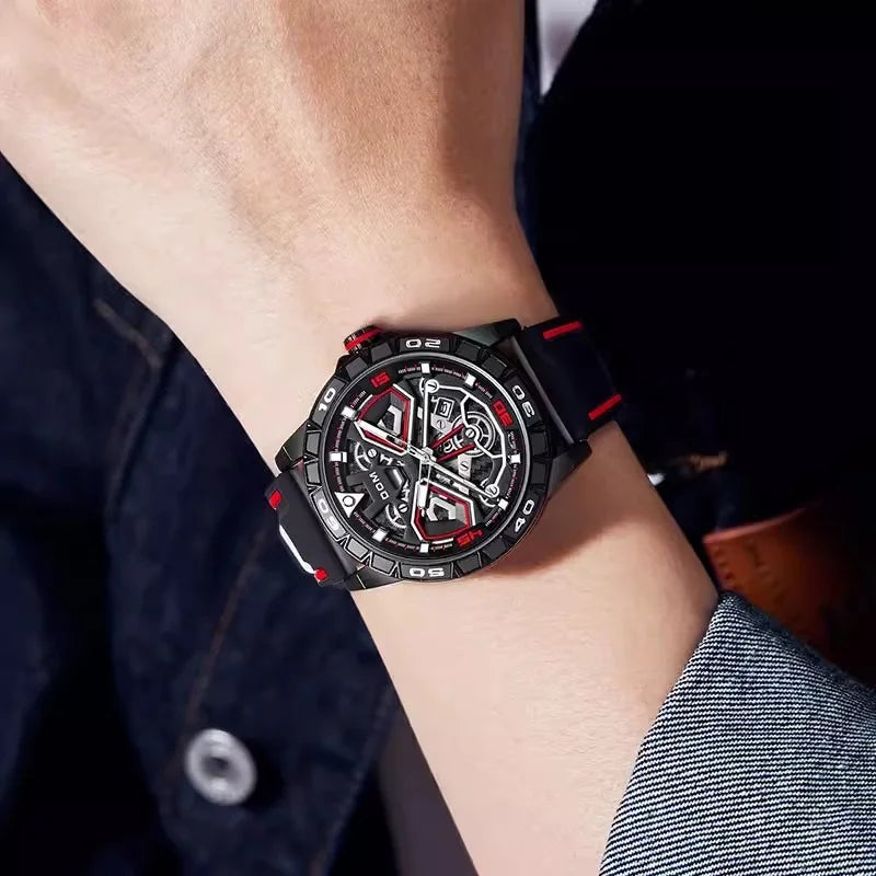 Cool Fashion Luxury High-end Skeleton Luminous Quartz Men's Watch