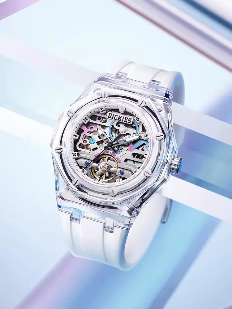 Classic Fashion Skeleton Automatic Waterproof Mechanical Women Watch